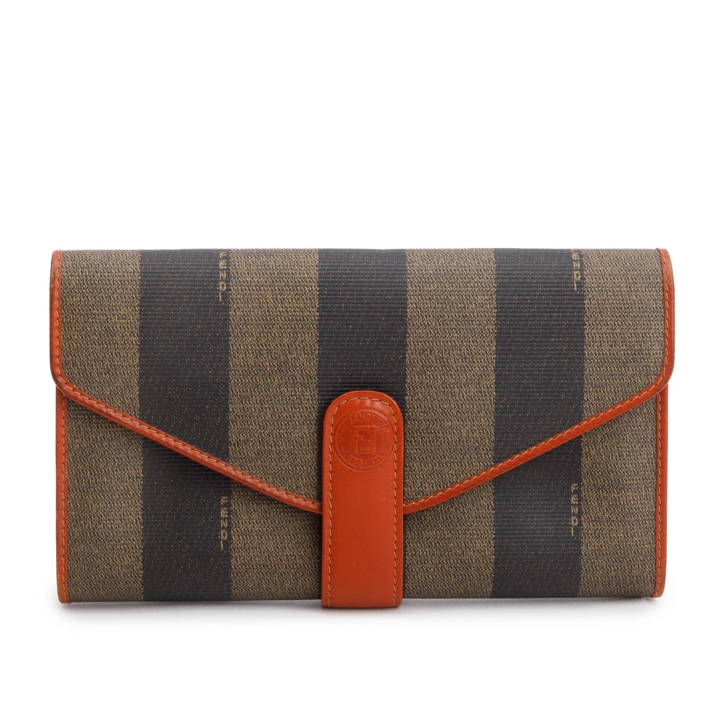Fendi Vintage Pequin Long Bi-Fold Wallet