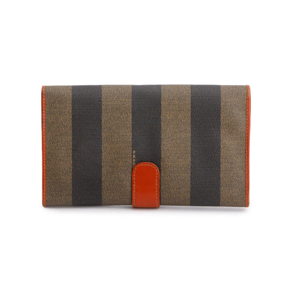Fendi Vintage Pequin Long Bi-Fold Wallet