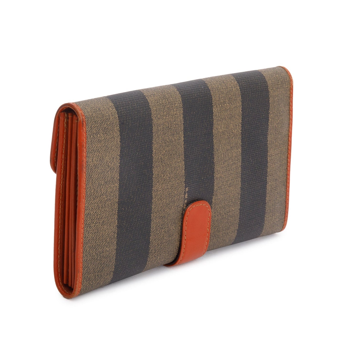 Fendi Vintage Pequin Long Bi-Fold Wallet