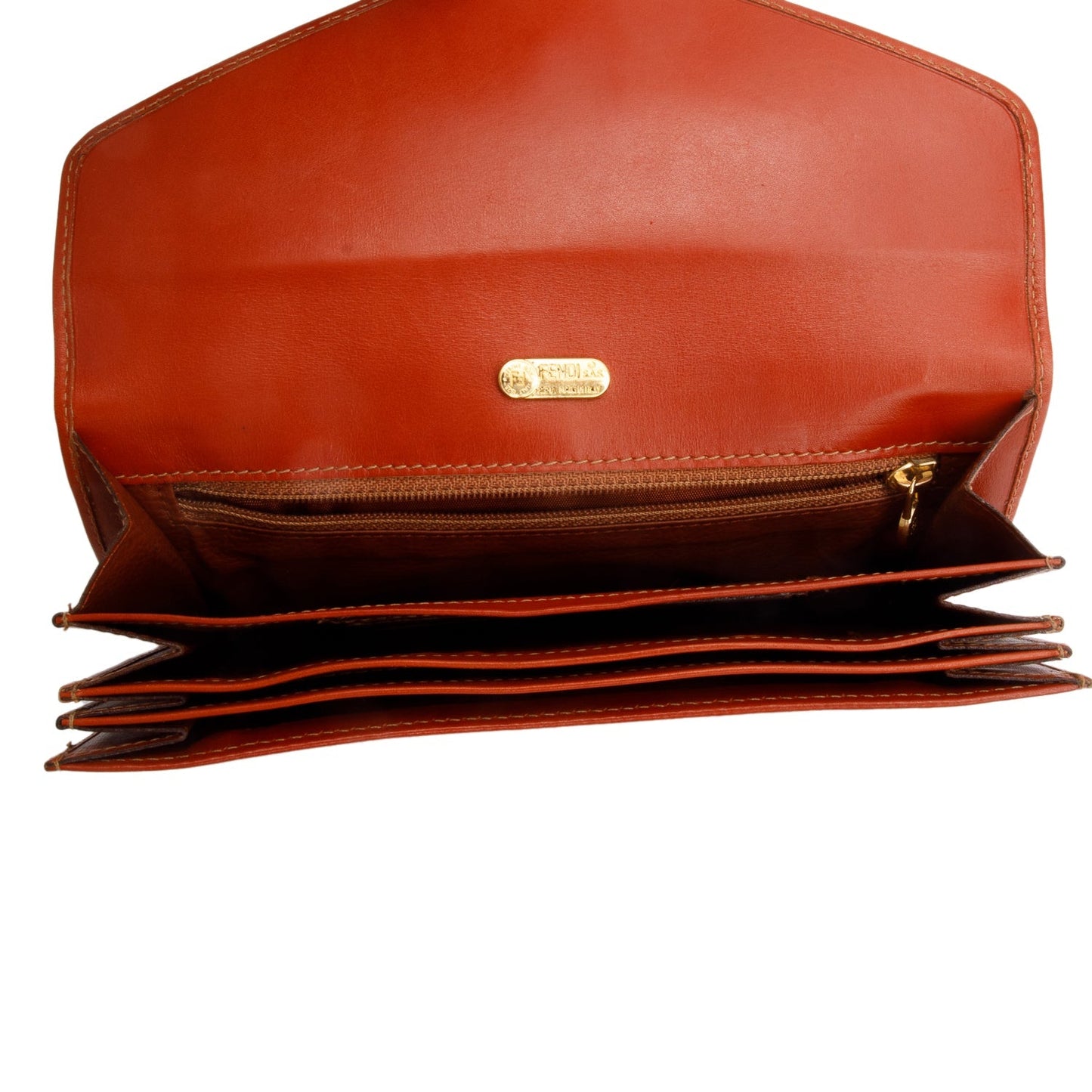 Fendi Vintage Pequin Long Bi-Fold Wallet