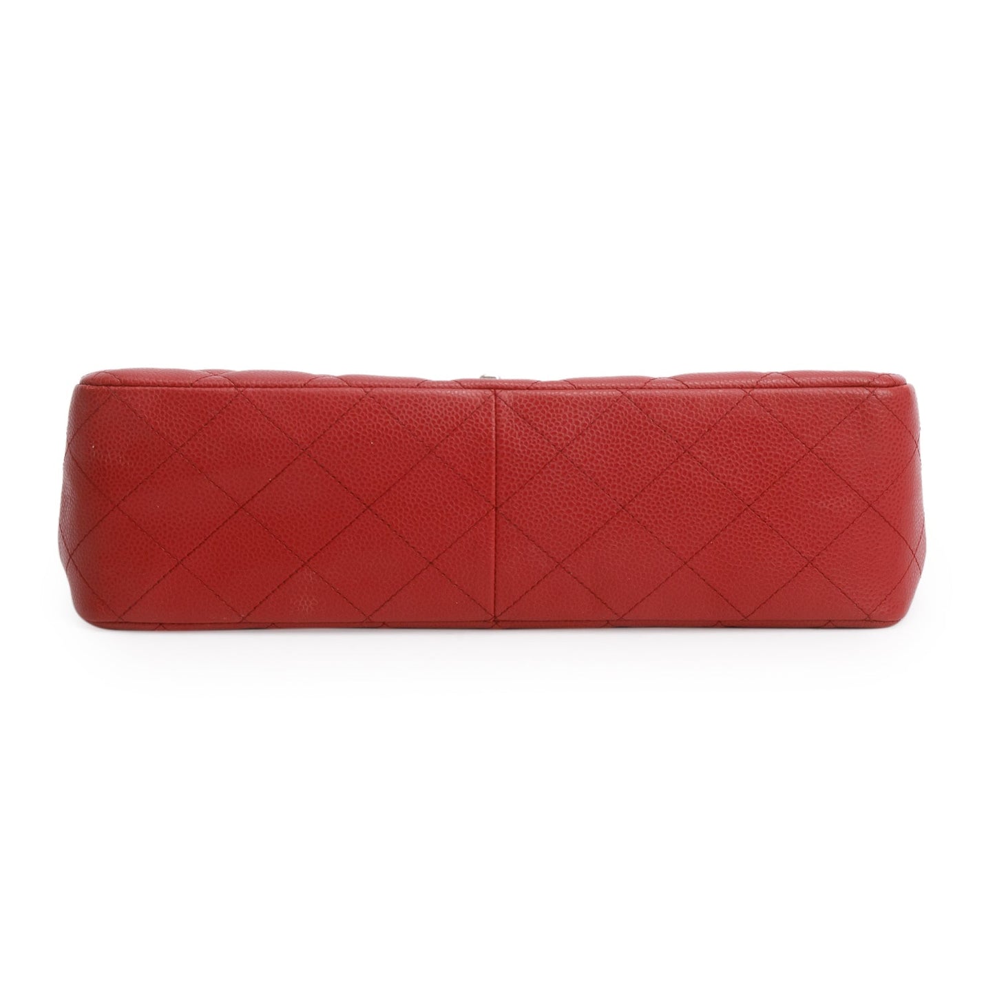Chanel Red Caviar Classic Jumbo Single Flap Bag