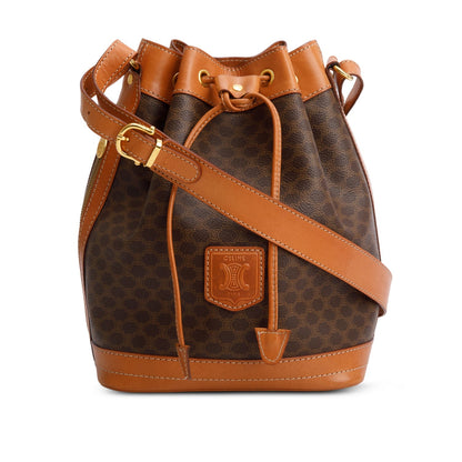 Celine Vintage Triomphe Macadam Bucket Bag