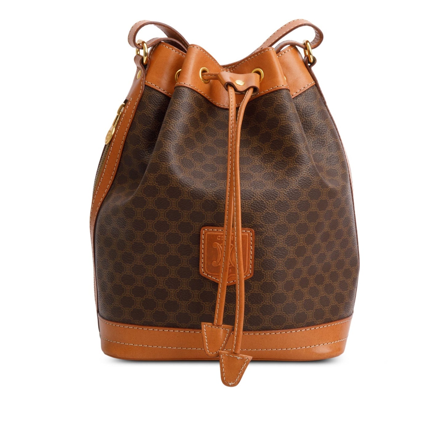 Celine Vintage Triomphe Macadam Bucket Bag