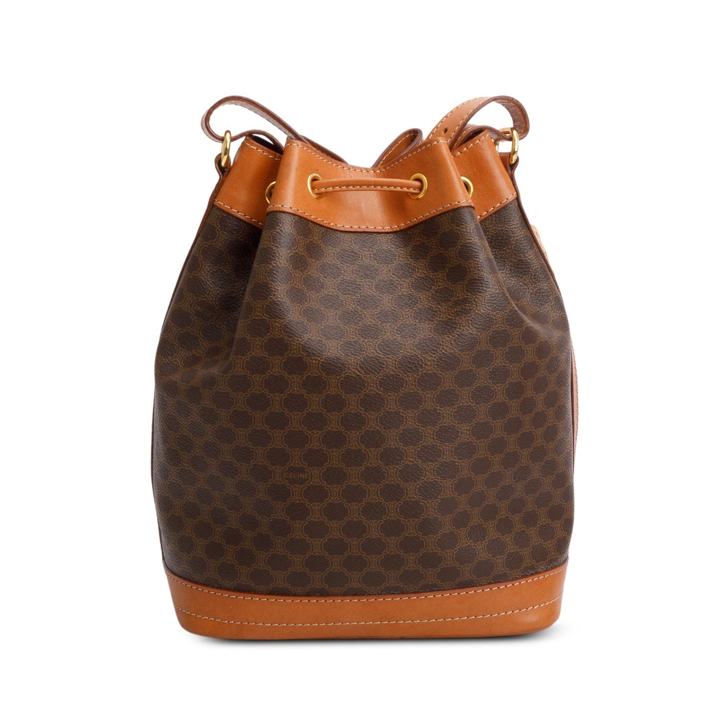 Celine Vintage Triomphe Macadam Bucket Bag