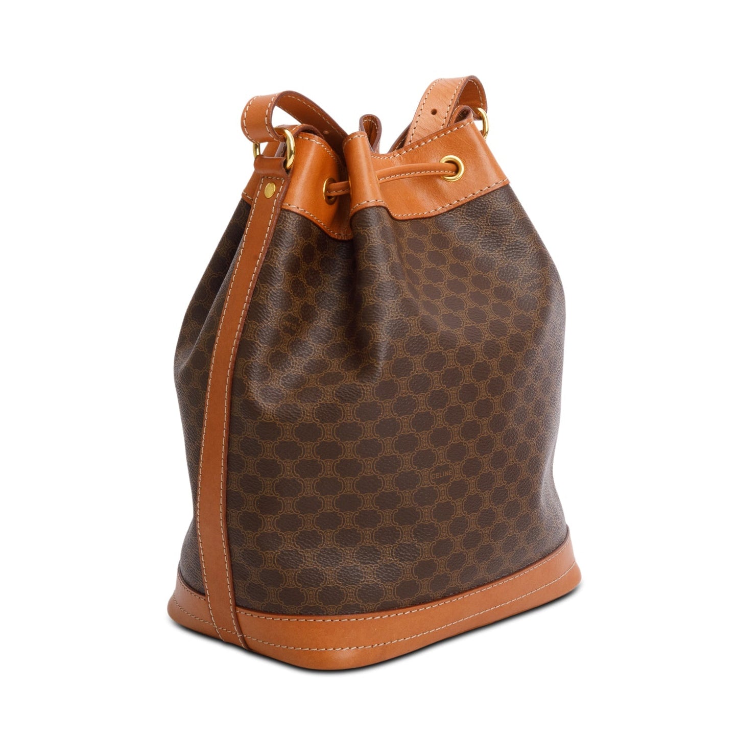Celine Vintage Triomphe Macadam Bucket Bag