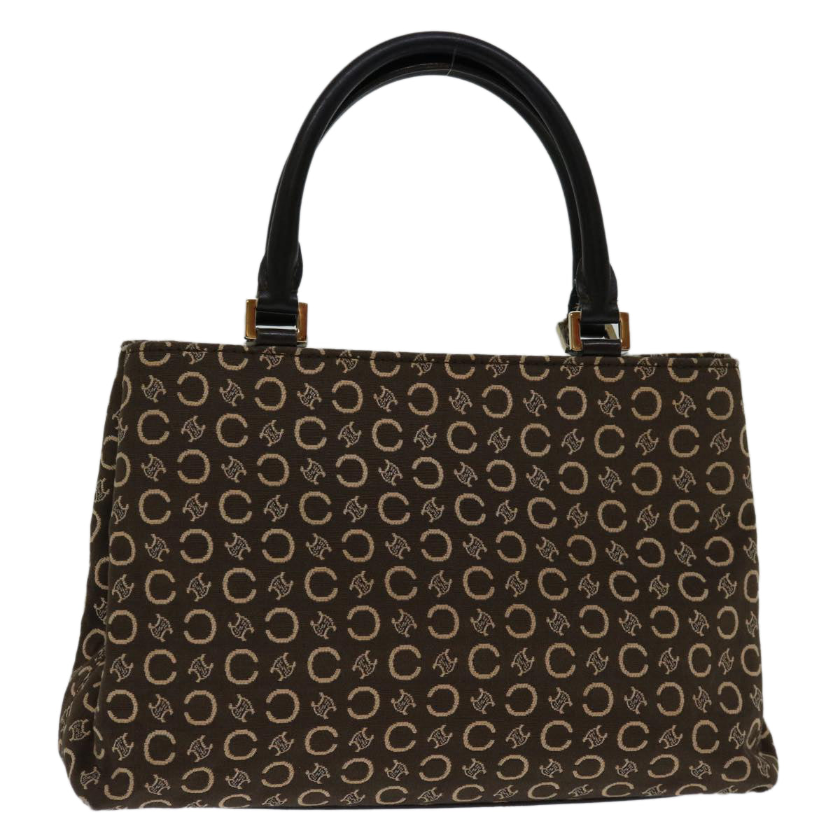 Luxury CELINE C Macadam Canvas Hand Bag Brown  69886