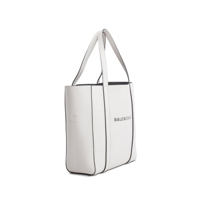 Balenciaga White Smooth Calfskin Logo XXS Everyday Tote