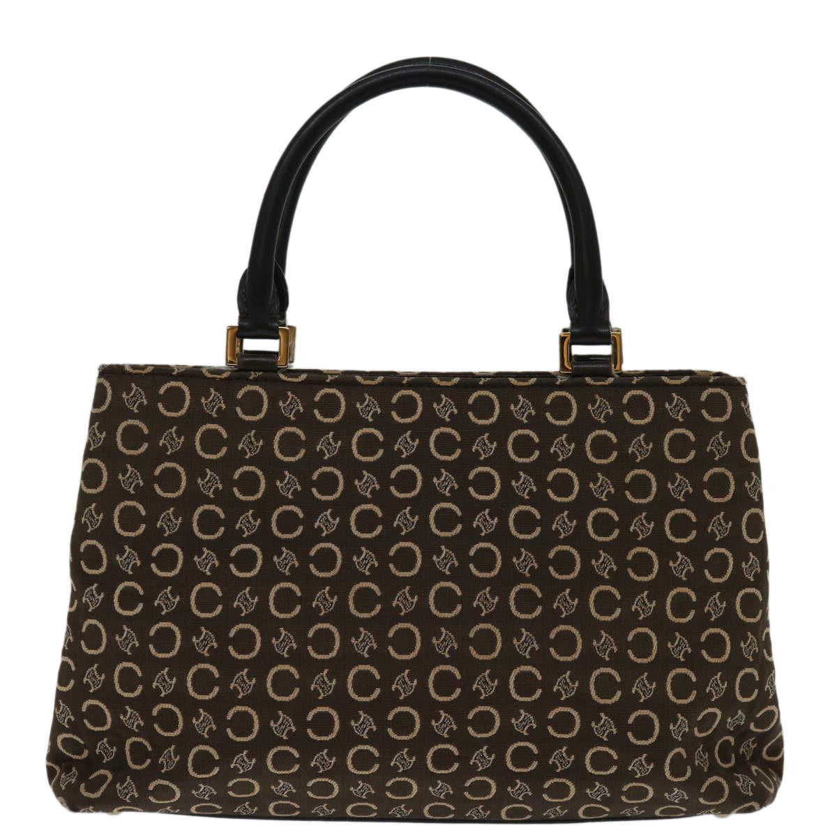 Luxury CELINE C Macadam Canvas Hand Bag Brown  69886
