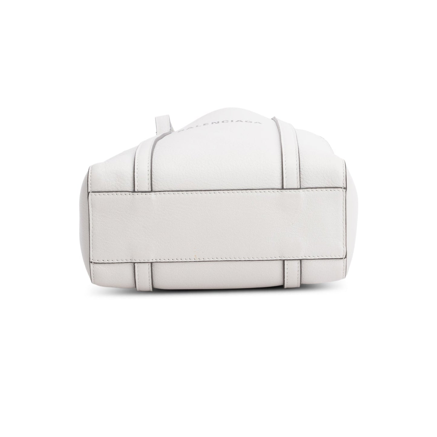 Balenciaga White Smooth Calfskin Logo XXS Everyday Tote