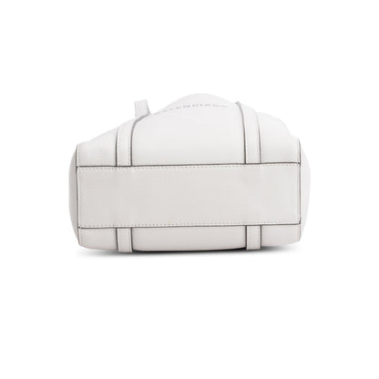 Balenciaga White Smooth Calfskin Logo XXS Everyday Tote