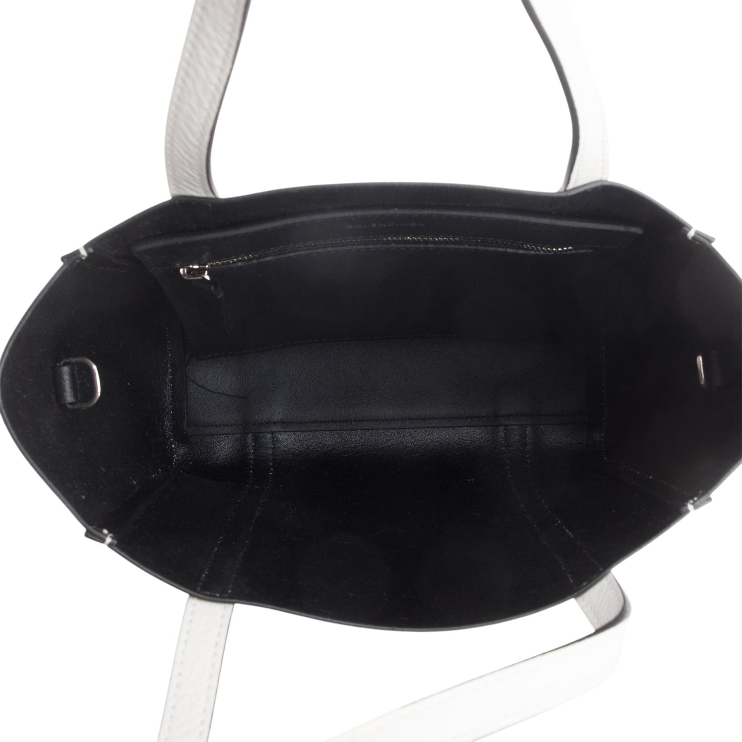 Balenciaga White Smooth Calfskin Logo XXS Everyday Tote