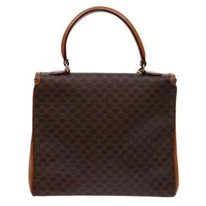 Luxury CELINE Macadam Canvas Hand Bag PVC Brown  69890