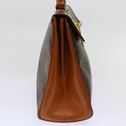 Luxury CELINE Macadam Canvas Hand Bag PVC Brown  69890