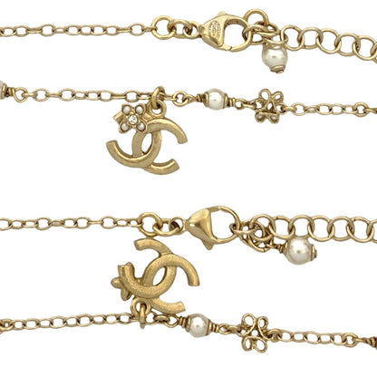 CHANEL Necklace Gold Plated gold
