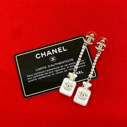 CHANEL Pierce Gold Plated gold Perfume Bottle Swing Pierce