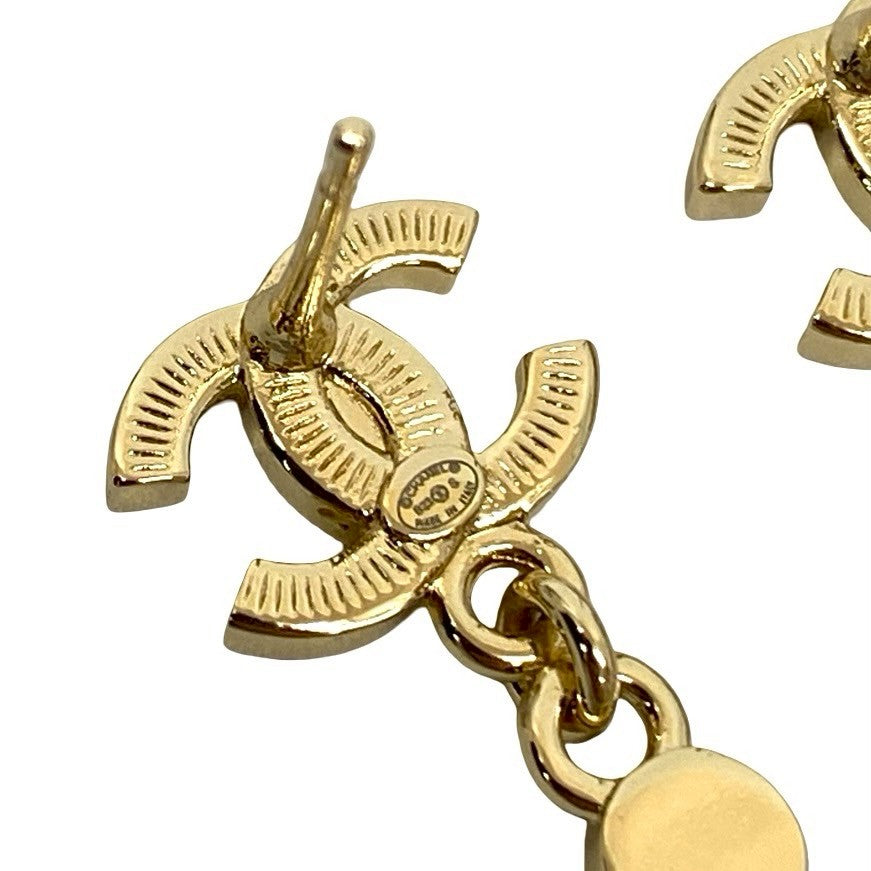 CHANEL Pierce Gold Plated gold Perfume Bottle Swing Pierce