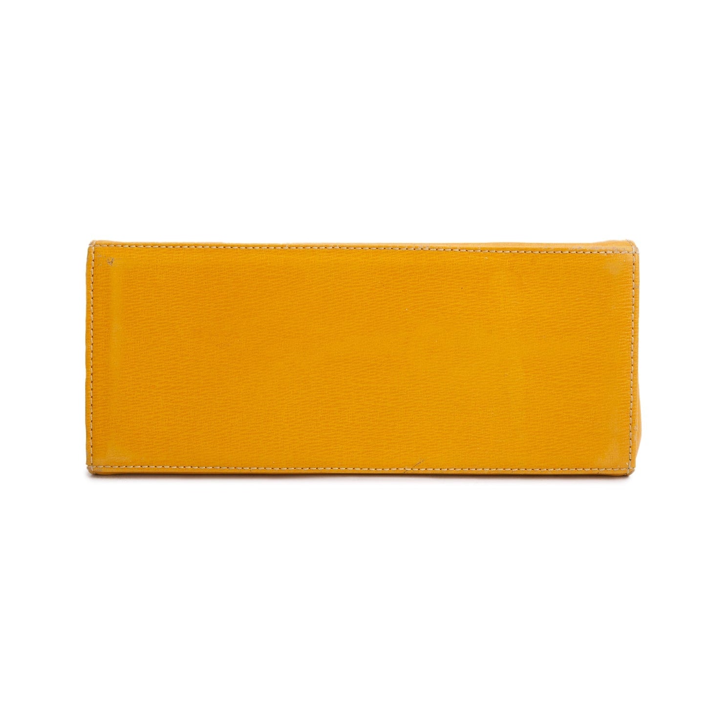 Burberry Yellow Calfskin Leather Small Tote