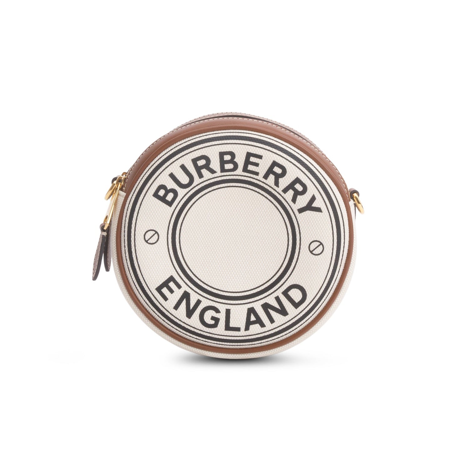 Burberry Beige Canvas Calfskin Louise Bag