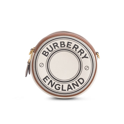 Burberry Beige Canvas Calfskin Louise Bag