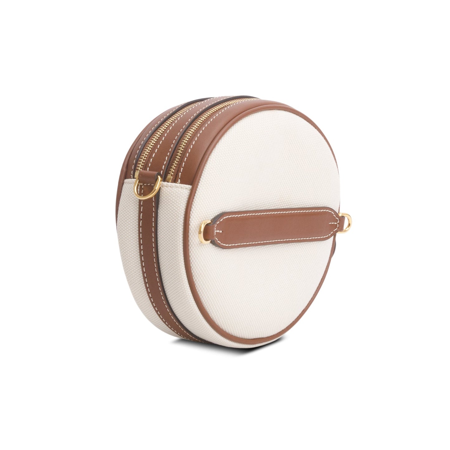 Burberry Beige Canvas Calfskin Louise Bag