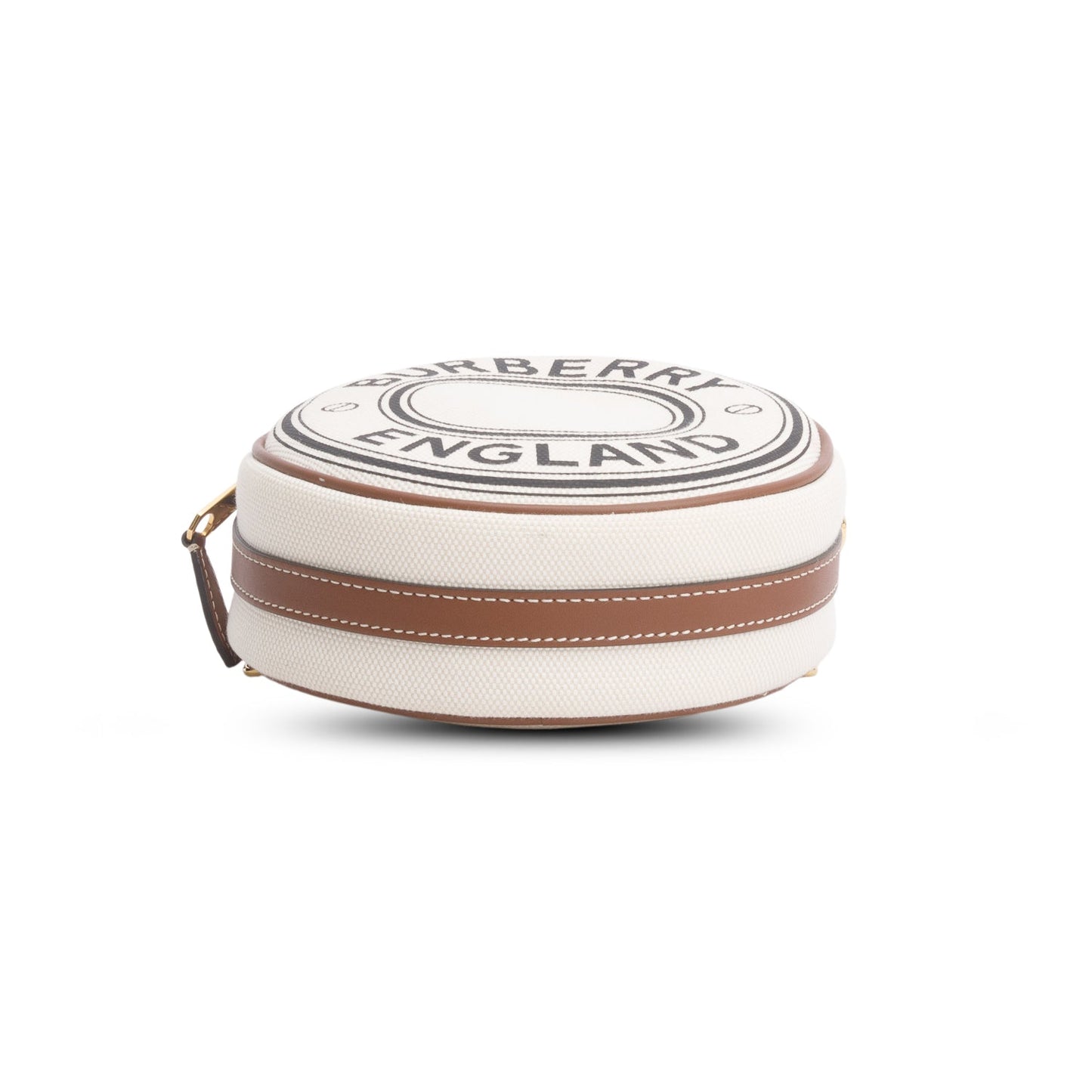Burberry Beige Canvas Calfskin Louise Bag