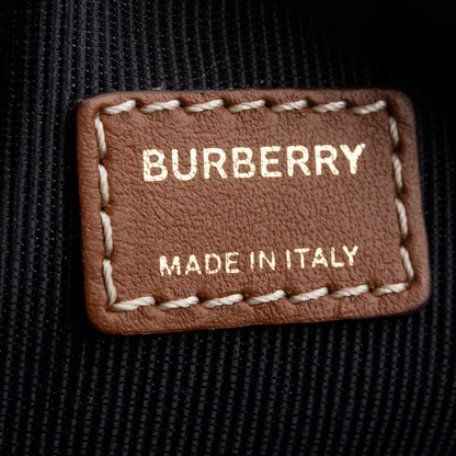 Burberry Beige Canvas Calfskin Louise Bag