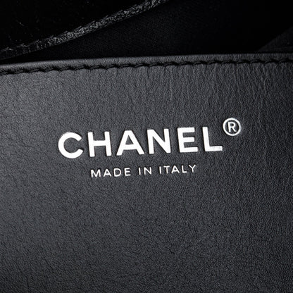 Chanel Black Grained Lambskin Medium 25 Handbag