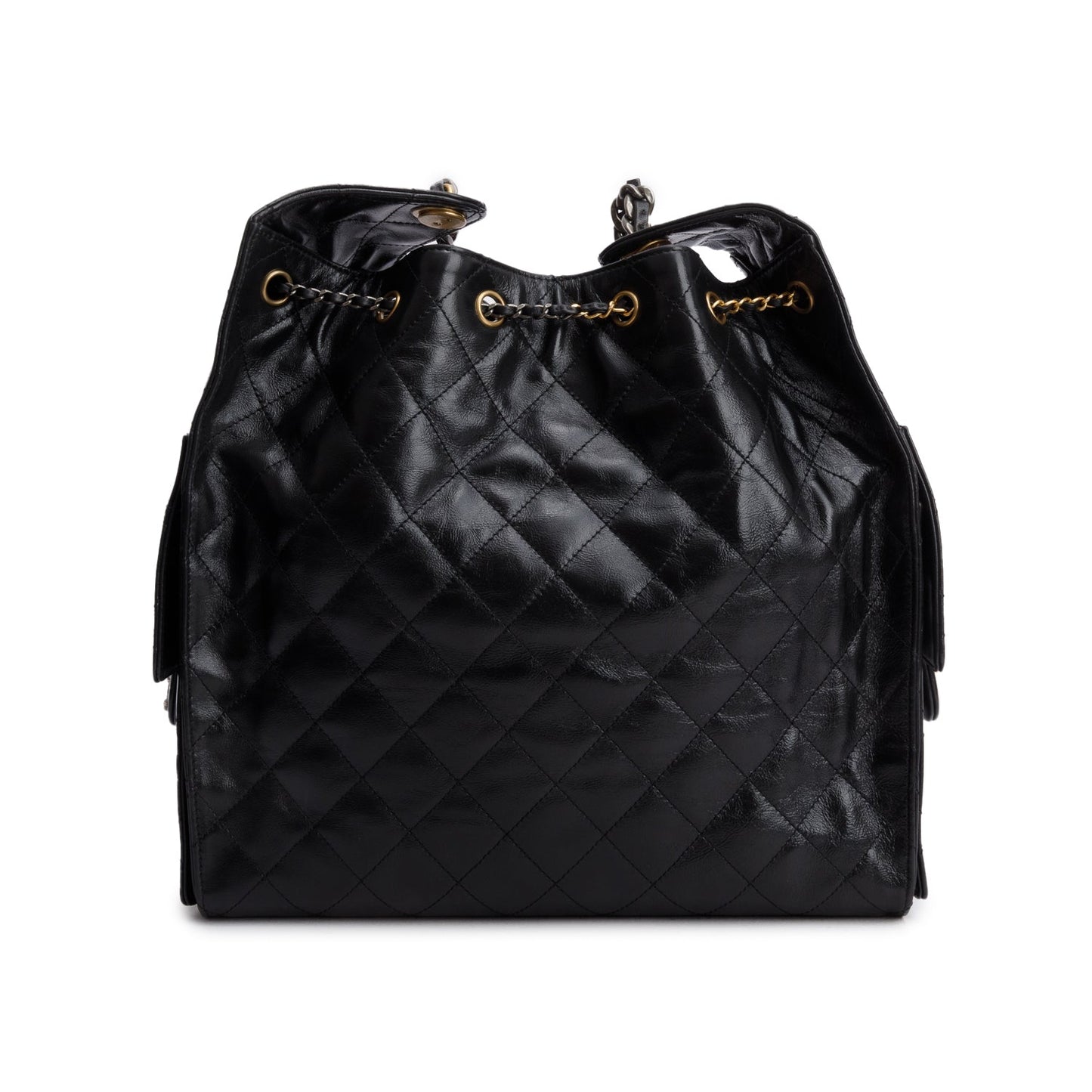 Chanel Black Grained Lambskin Medium 25 Handbag