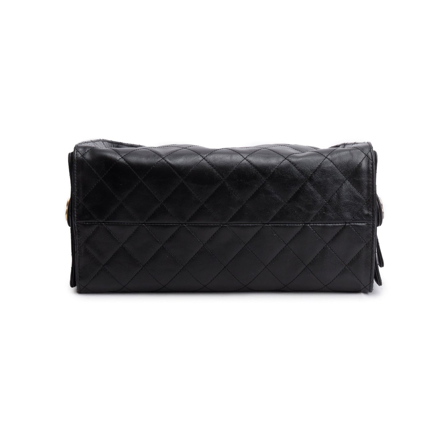 Chanel Black Grained Lambskin Medium 25 Handbag