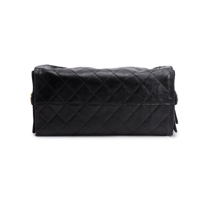 Chanel Black Grained Lambskin Medium 25 Handbag