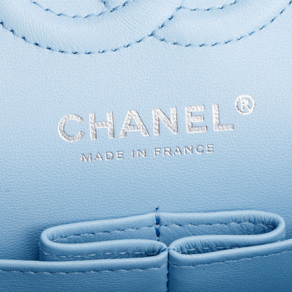 Chanel Blue Denim Quilted Small Double Flap Bag