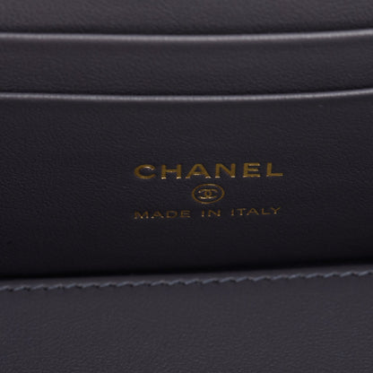Chanel 2025 Grey Caviar Top Handle Long Vanity