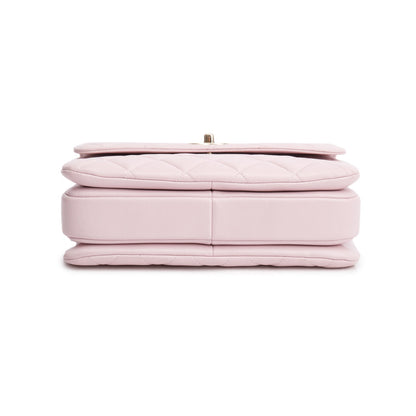 Chanel 2021 Pink Quilted Lambskin Trendy CC Small Top Handle Flap Bag