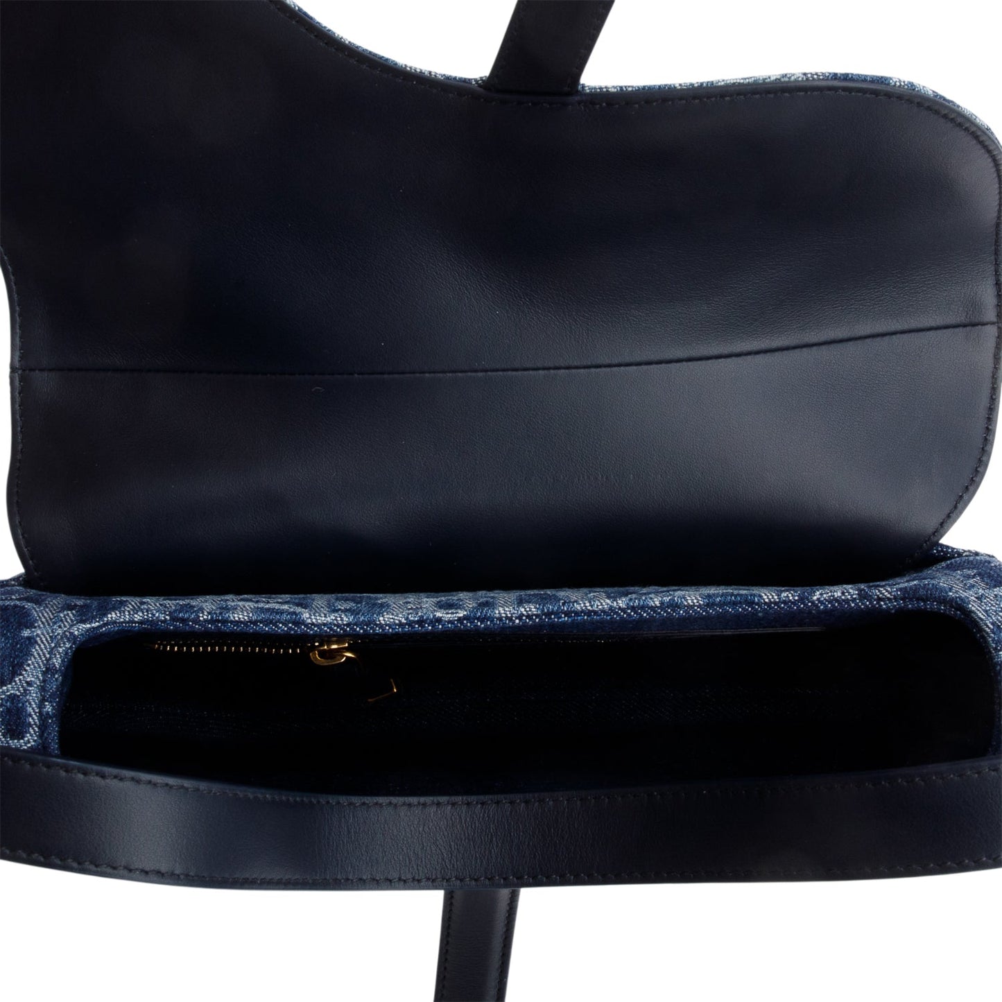 Christian Dior 2024 Blue Denim Dior Oblique Jacquard Saddle Bag