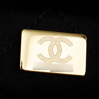 Chanel Black Quilted Shiny Calfskin Mini 22
