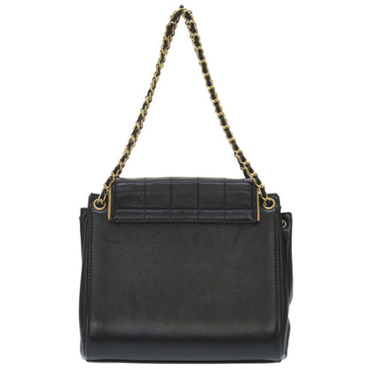CHANEL Shoulder Bag lambskin black 2.55 chocolate bar Women