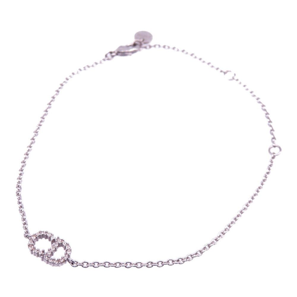 Christian Dior bracelet Metal, Rhinestone Silver Claire Dee Lune Women