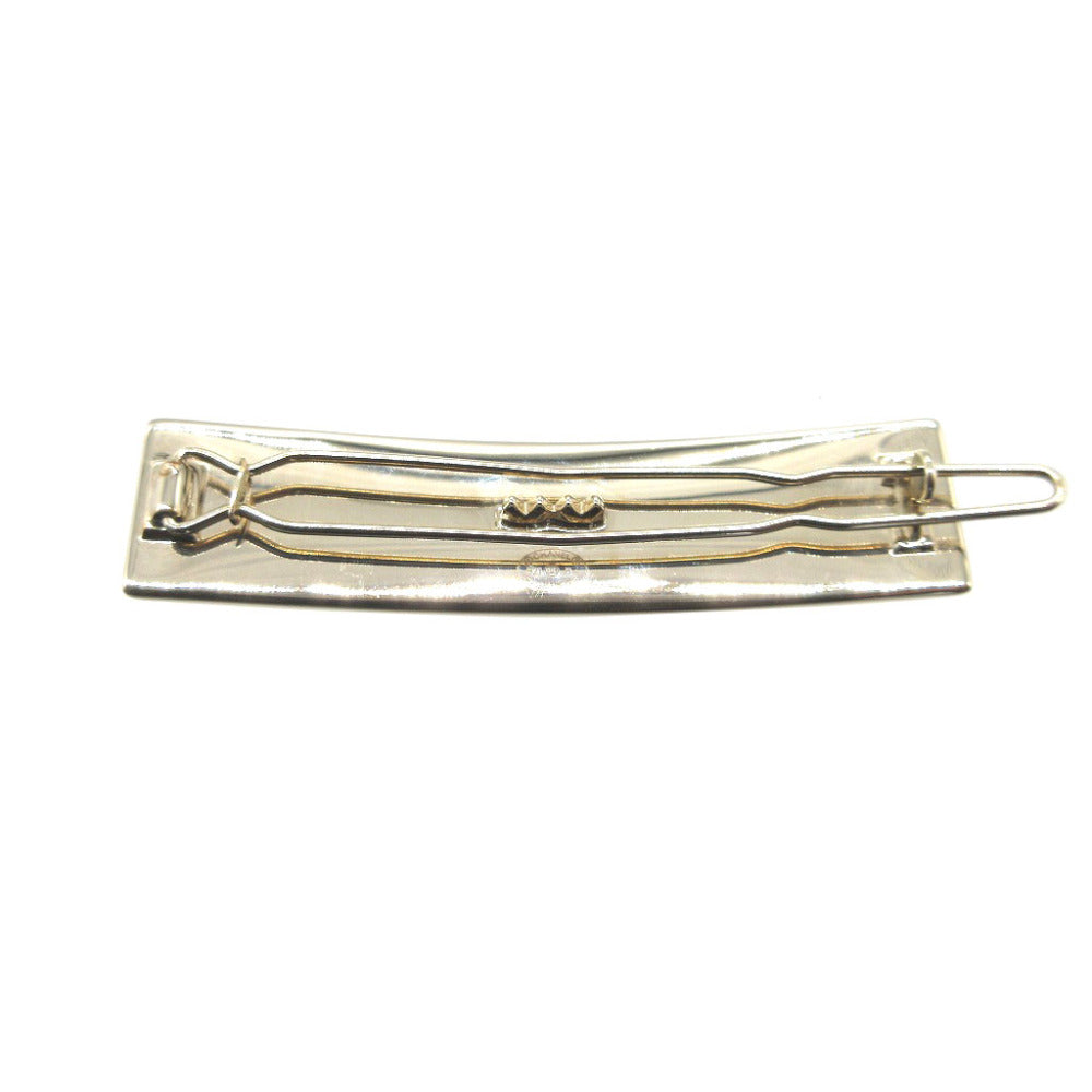 CHANEL Valletta metal gold logo plate hair accessory Women