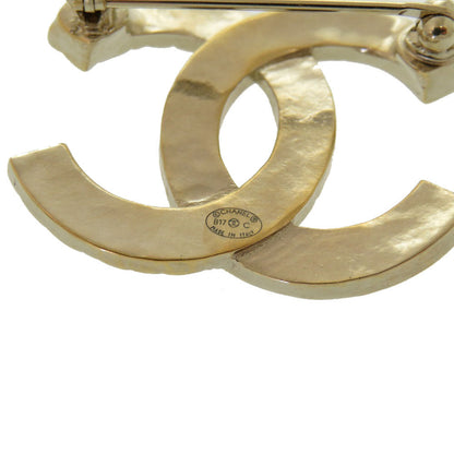 CHANEL Brooch Metal, Rhinestone gold COCO Mark Women