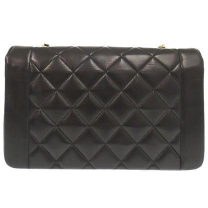 CHANEL Shoulder Bag lambskin black Diana 25 Medium Matelasse COCO Mark