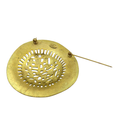 CHANEL Brooch metal gold Women