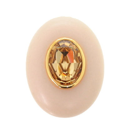 CELINE Brooch Metal, Crystal pink beige vintage Women