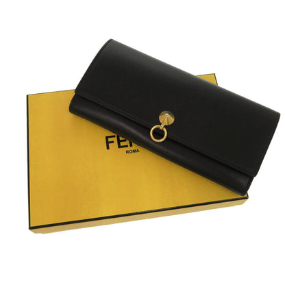 FENDI Long Wallet Purse 8M2051 leather black By The Way Continental Women