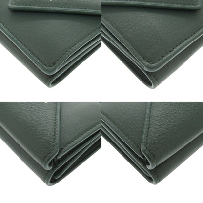 BALENCIAGA Tri-fold wallet 391446 leather green Paper mini wallet