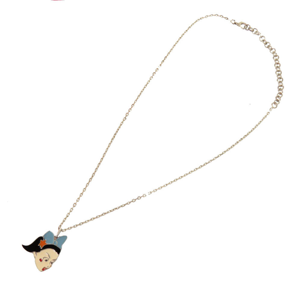 Dior Necklace Silver925 black Baby Queen Vintage Women