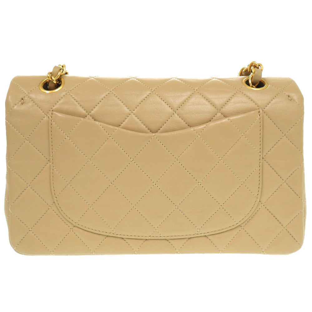 CHANEL Shoulder Bag A01113 lambskin beige Matelasse 23 Double Flap COCO Mark Women
