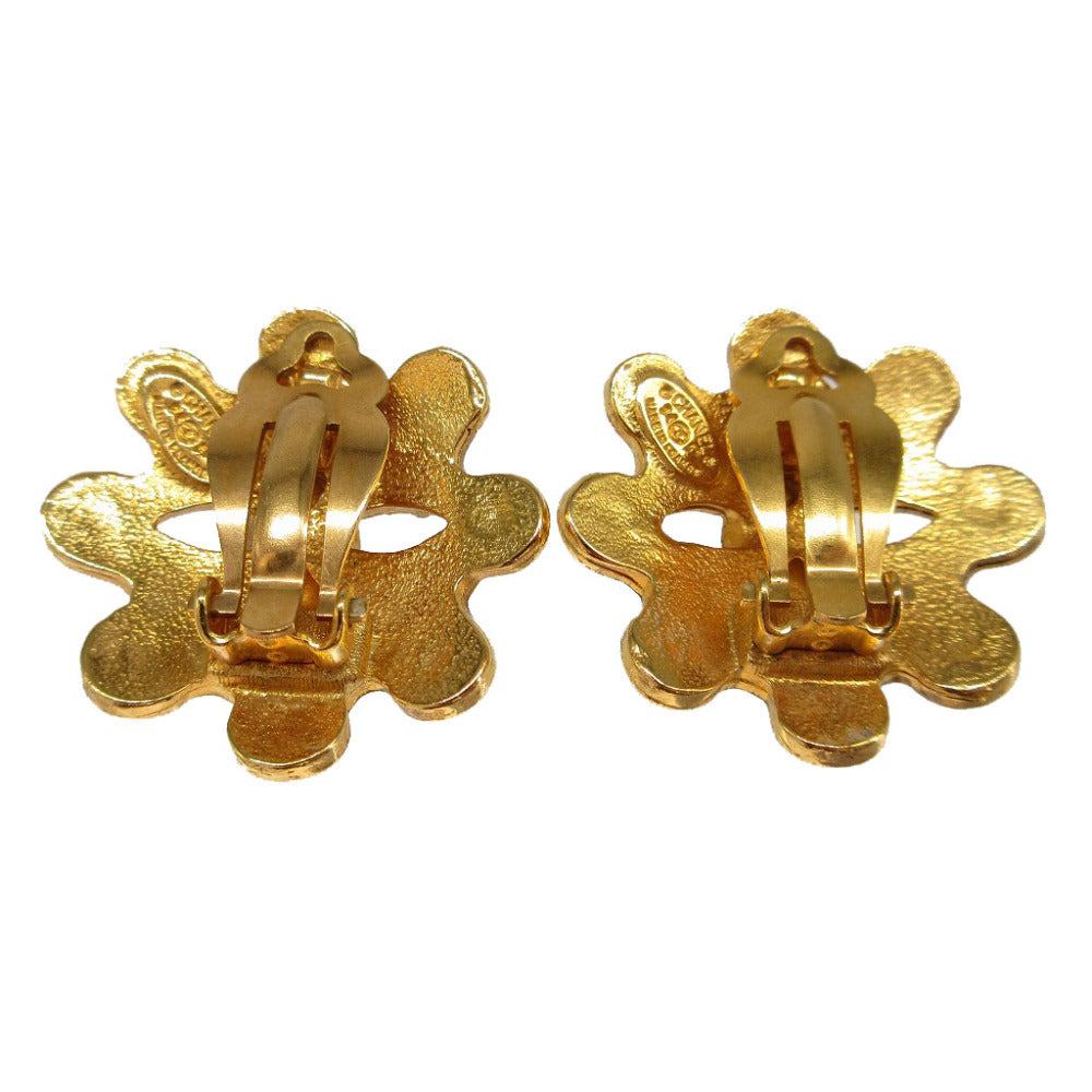 CHANEL Earring metal gold Vintage COCO Mark Women