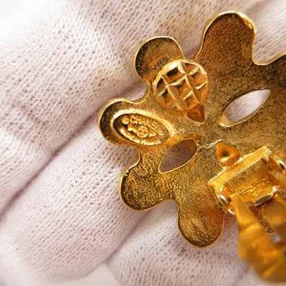 CHANEL Earring metal gold Vintage COCO Mark Women