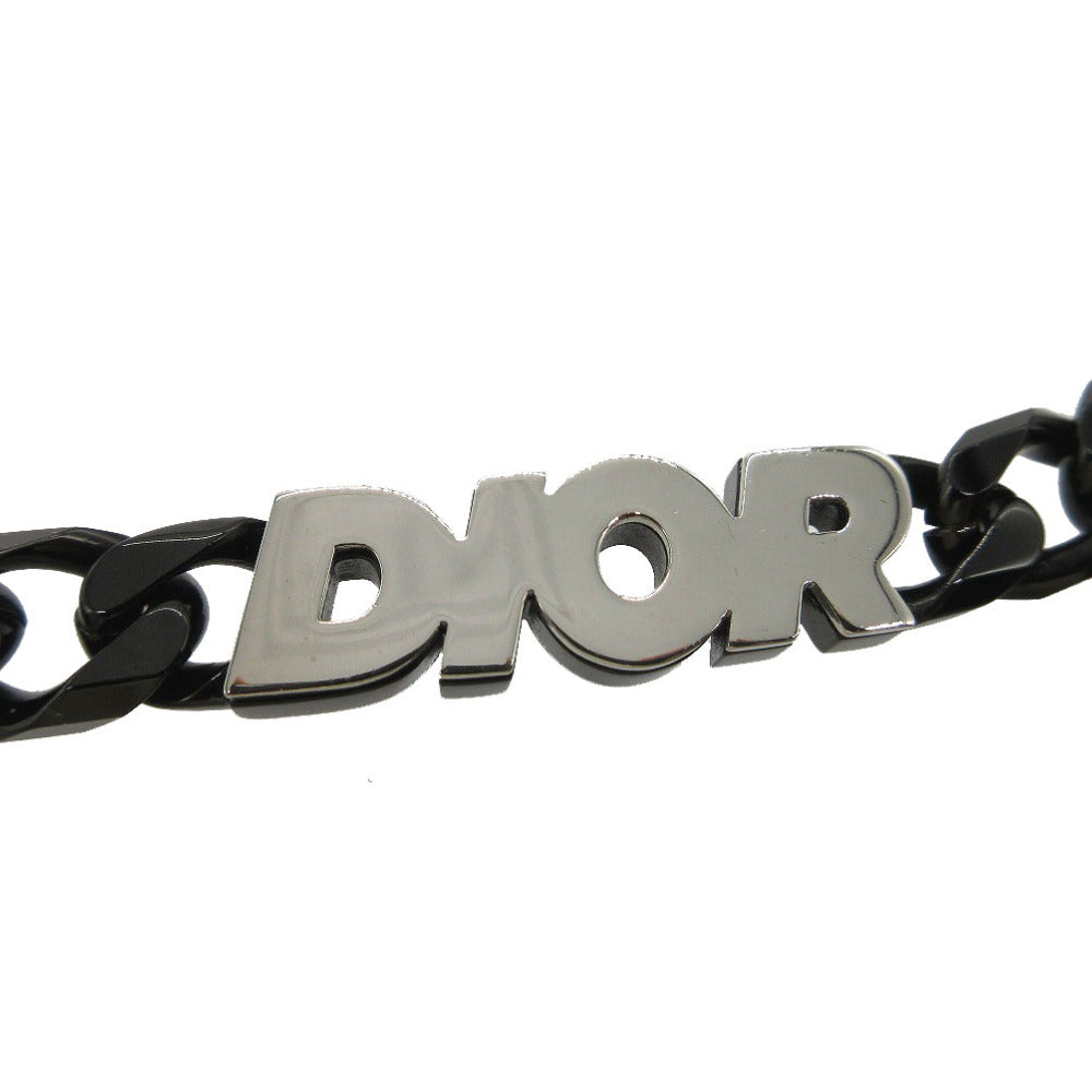 Dior Necklace metal black ITALIC Chain link logo mens