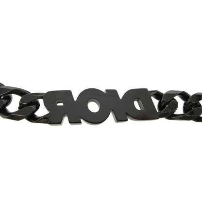Dior Necklace metal black ITALIC Chain link logo mens